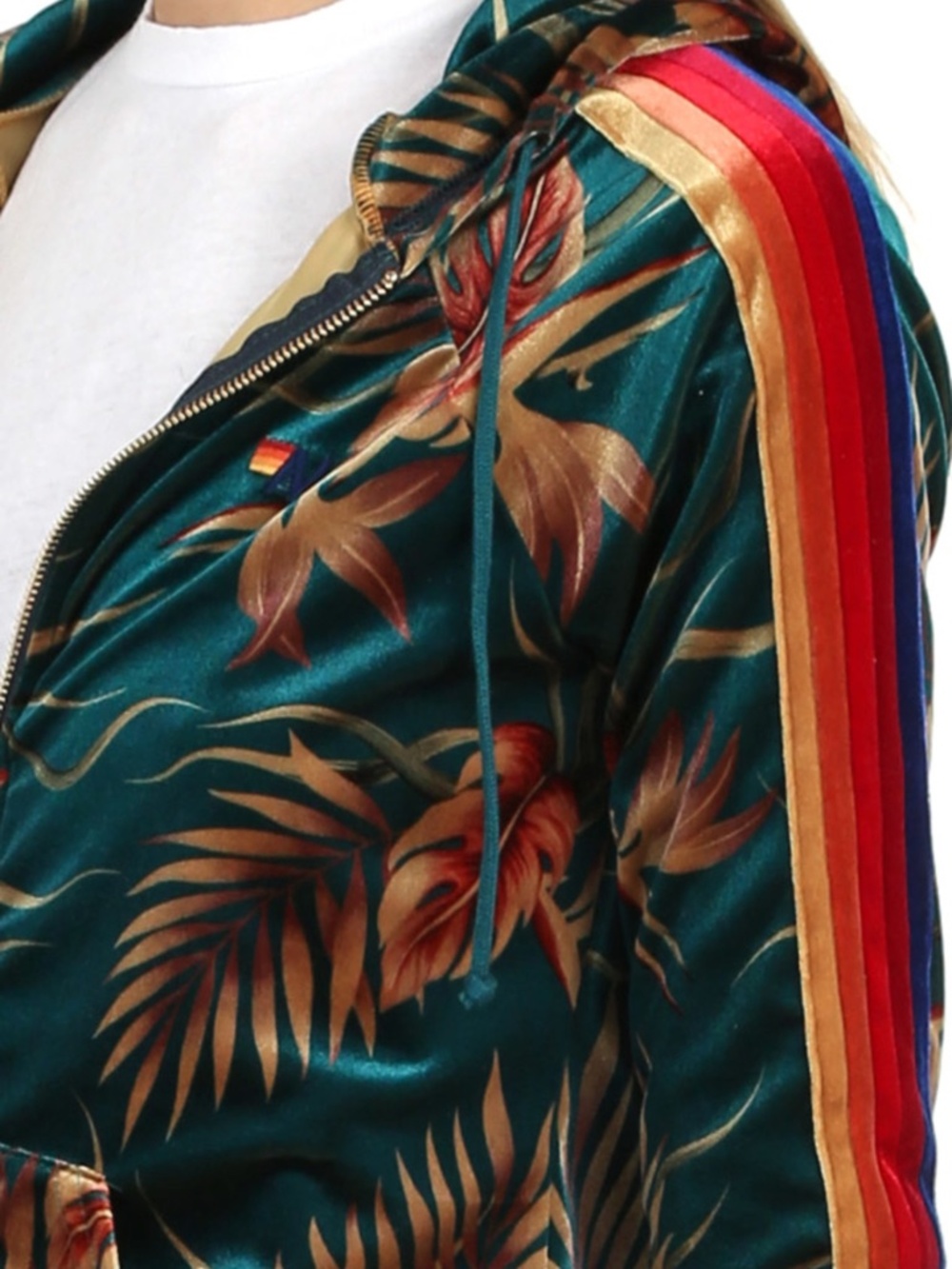 Aviator Nation Velvet Zip Hoodie In Kauai Print Size 14 Kids